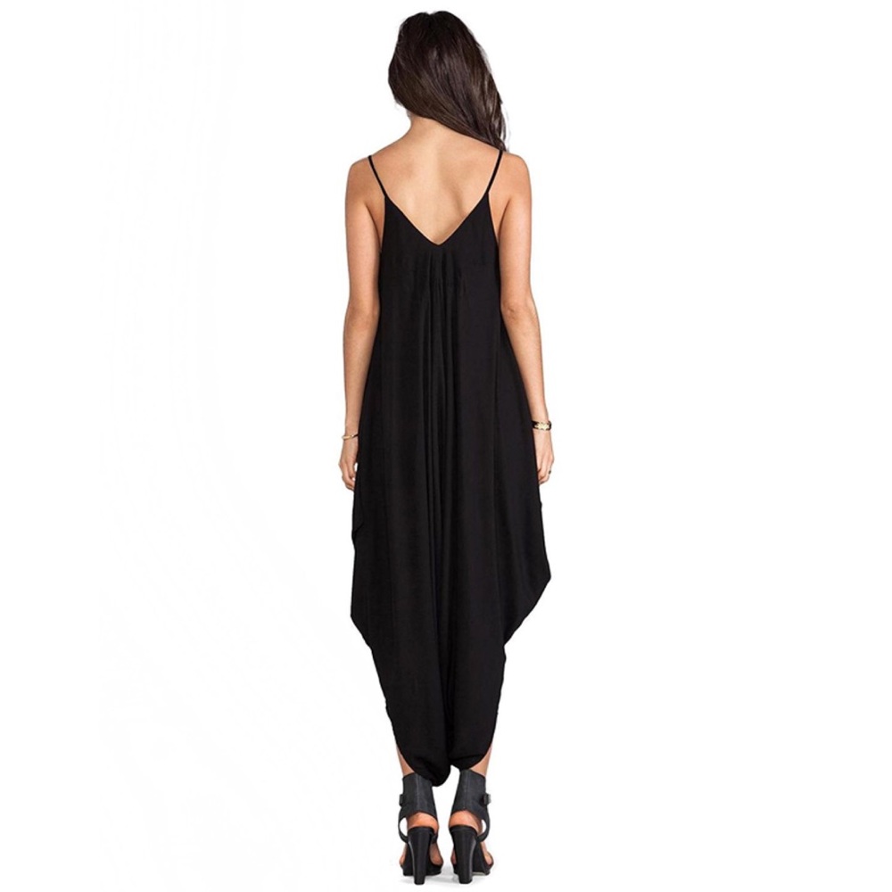 Deep V Neckline and Back Cami Bubble Jumpsuit - Picture 2 of 4